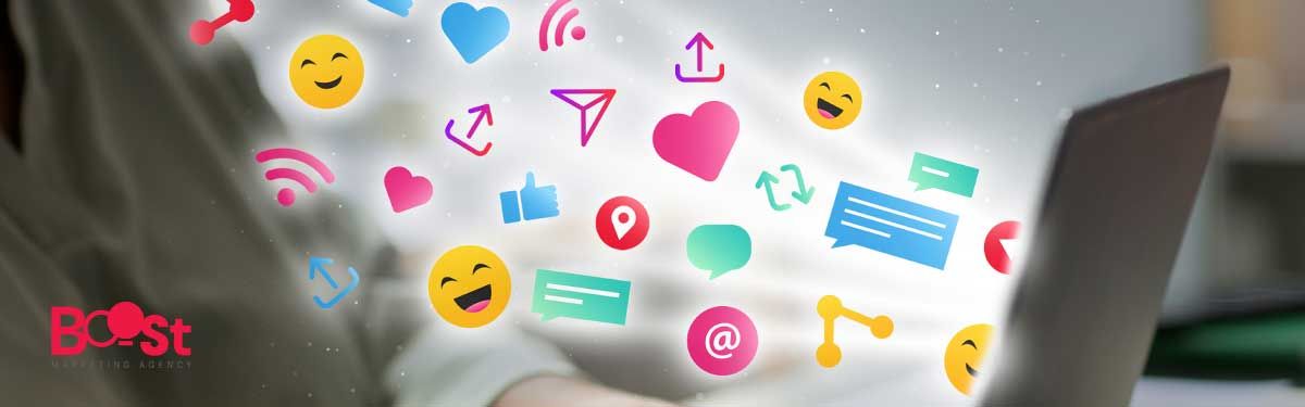 Banner con mensaje inspirador sobre marketing latino humano y emocional, con fondo moderno y vibrante.